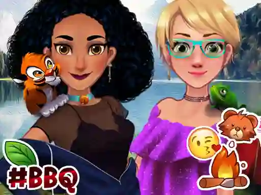 Igra Jasmine & Rapunzel on Camping spletu