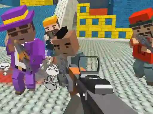 Igra GunGame shooting warfare: blocky gangster spletu