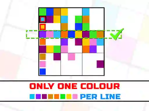 Igra Only one color per line spletu