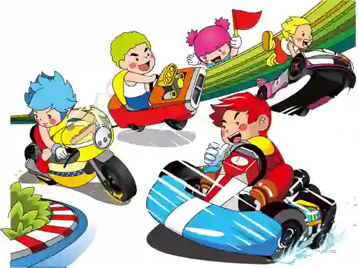 Igra Cartoon Kart Puzzle spletu