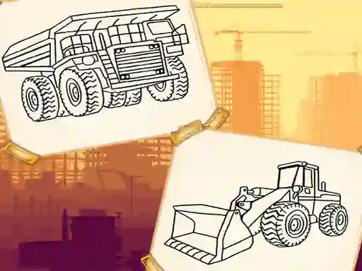 Igra Construction Trucks Coloring spletu
