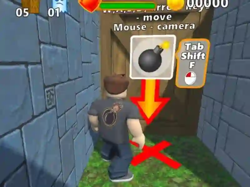 Igra Obby: Bomberman spletu