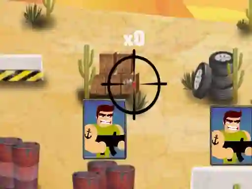 Igra 2D War Friends Shooting spletu