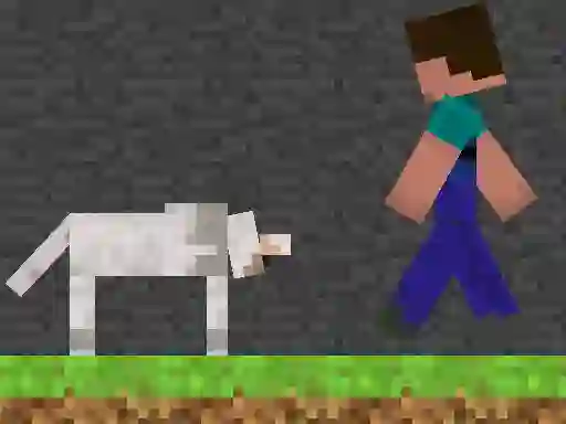 Igra Steve and Wolf spletu