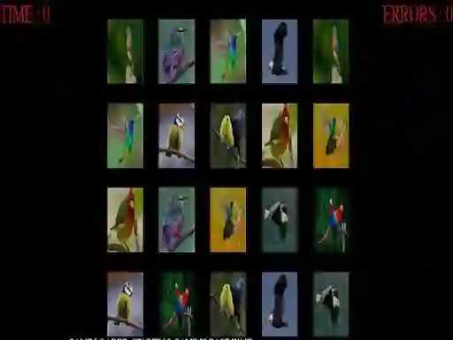 Igra Memorize the birds spletu