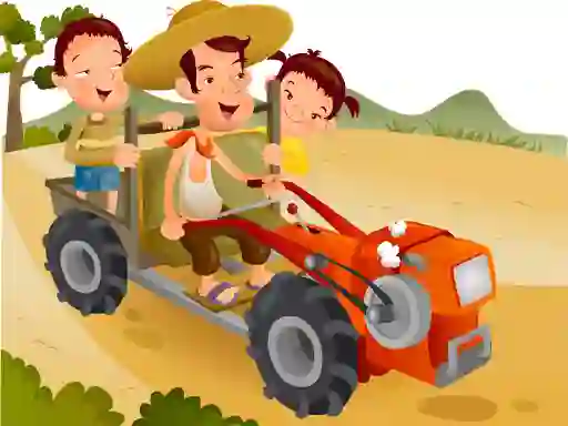 Igra Cartoon Tractor Puzzle spletu