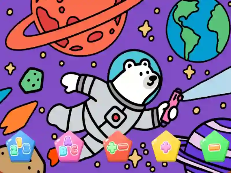 Igra Color By Code Space Bear spletu