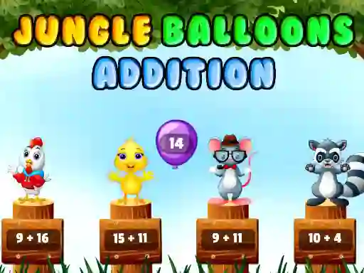 Igra Jungle Balloons Addition spletu