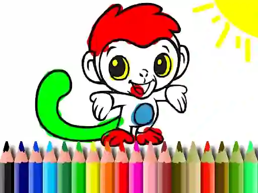 Igra Back To School: Monkey Coloring spletu