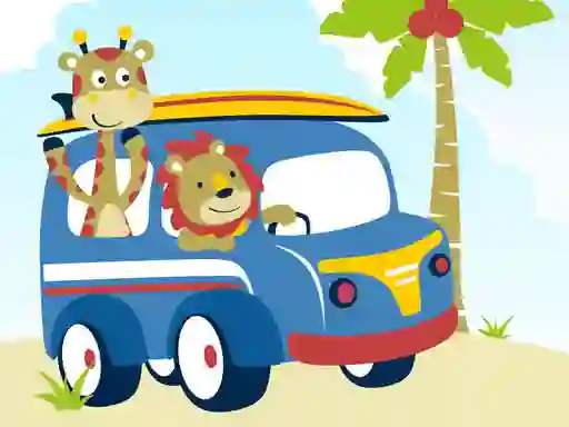 Igra Cute animals with cars difference spletu