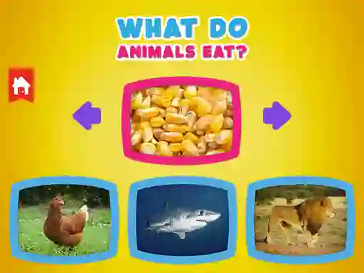 Igra What Do Animals Eat? spletu