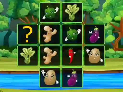 Igra Vegetable Cards Match spletu