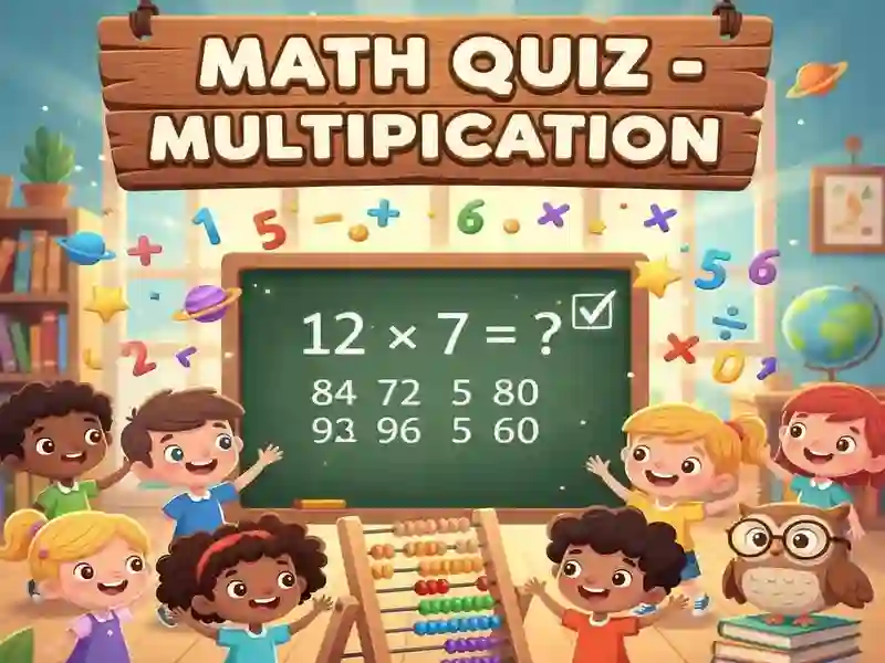 Igra Math Quiz - Multiplication spletu