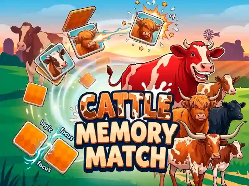 Igra Cattle Memory Match spletu