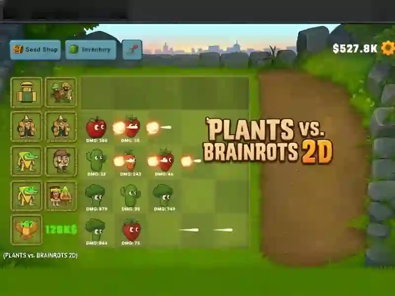 Igra Plants vs Brainrots 2D spletu