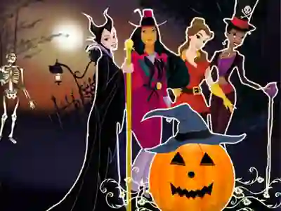 Igra Princesses Halloween Night spletu