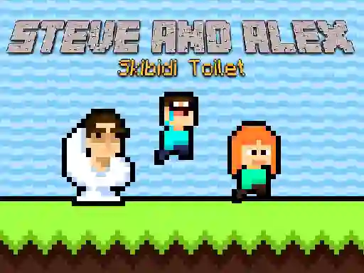 Igra Steve and Alex Skibidi Toilet spletu