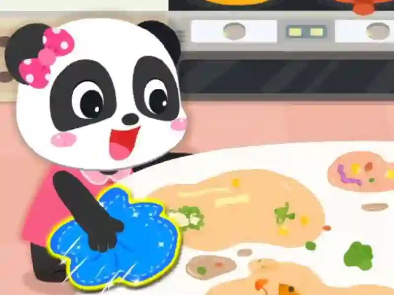 Igra Baby Panda Cleanup spletu
