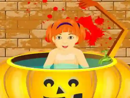 Igra Little Baby Halloween Bathing spletu