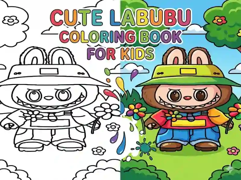 Igra Cute Labubu Coloring Book for Kids spletu
