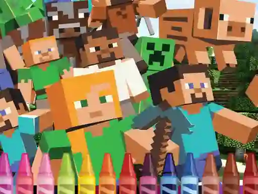 Igra 4GameGround Minecraft Coloring spletu