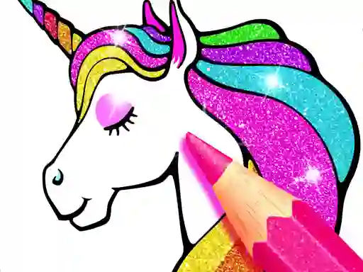 Igra Unicorn Coloring Book Glitter spletu