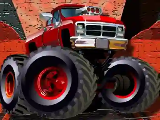 Igra Crazy Monster Trucks Puzzle spletu