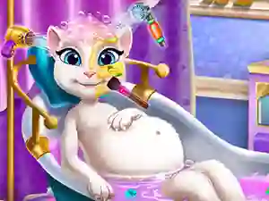 Igra Pregnant Kitty Spa spletu