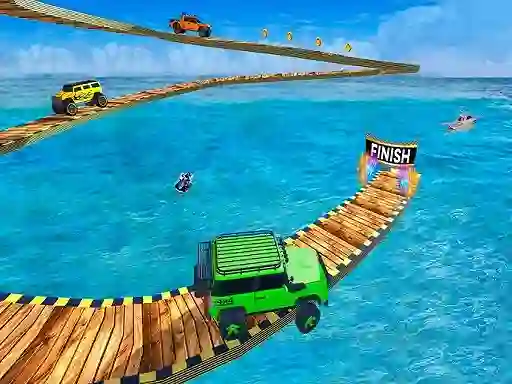 Igra Impossible Tracks Jeep Stunts Driving spletu
