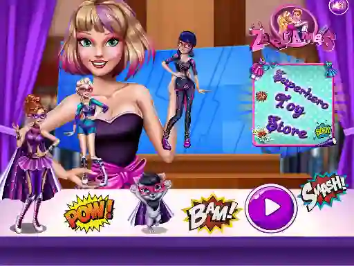 Igra Superhero Toy Shop spletu