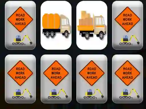 Igra Work Trucks Memory spletu