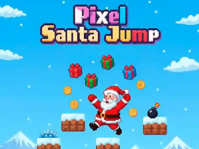 Igra Pixel Santa Jump spletu