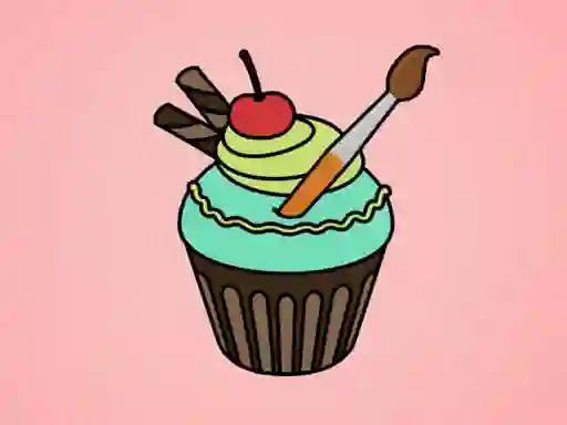 Igra Yummy Cupcake Coloring spletu