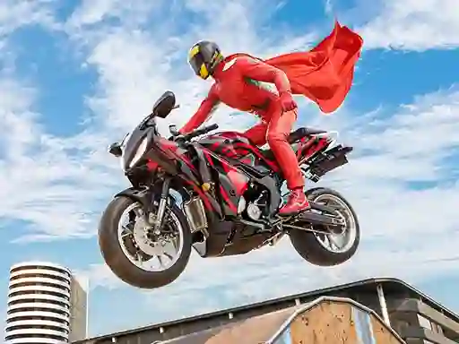 Igra Real Motorbike Super Hero Stunt 3D spletu