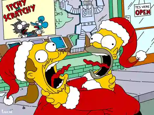 Igra Simpsons Christmas Jigsaw Puzzle spletu