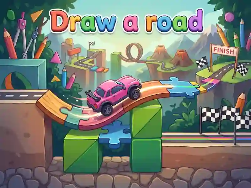 Igra Draw a road spletu