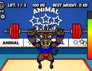 Igra Animal Olympics Weight Lifting spletu