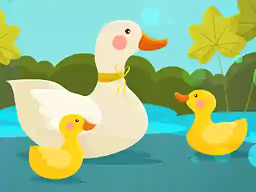 Igra Mother Duck and Ducklings Jigsaw spletu