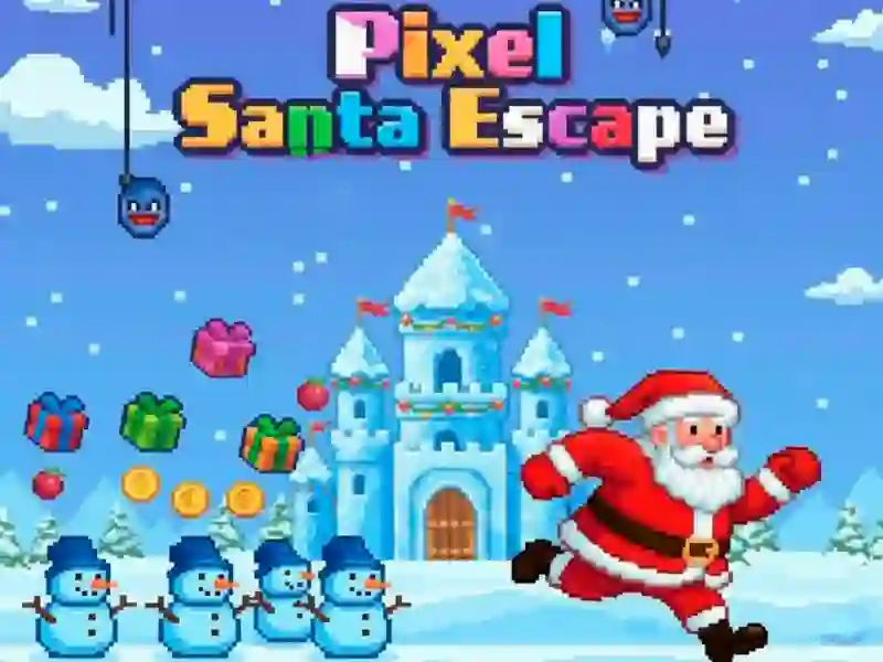 Igra Pixel Santa Escape spletu