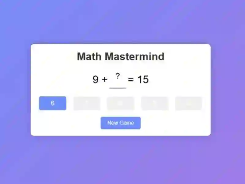Igra Math Mastermind spletu