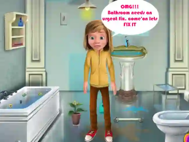 Igra Riley Bathroom Cleaning spletu