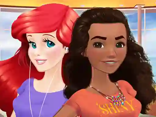 Igra Ariel and Moana Princess on Vacation spletu