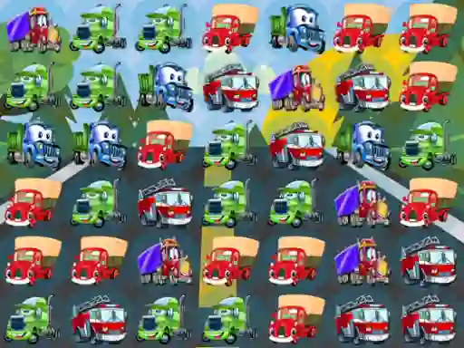 Igra Cartoon Trucks Match 3 spletu