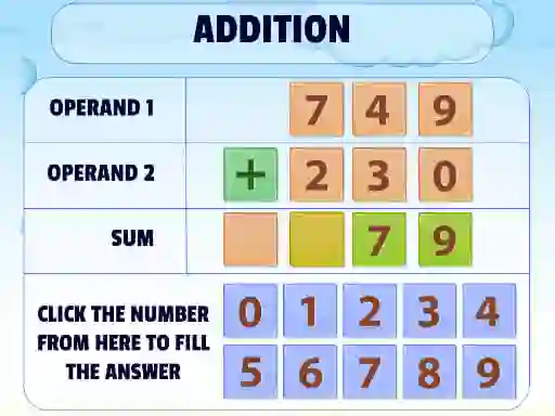 Igra Addition Practice spletu