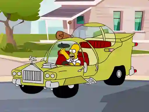 Igra The Simpsons Car Jigsaw spletu
