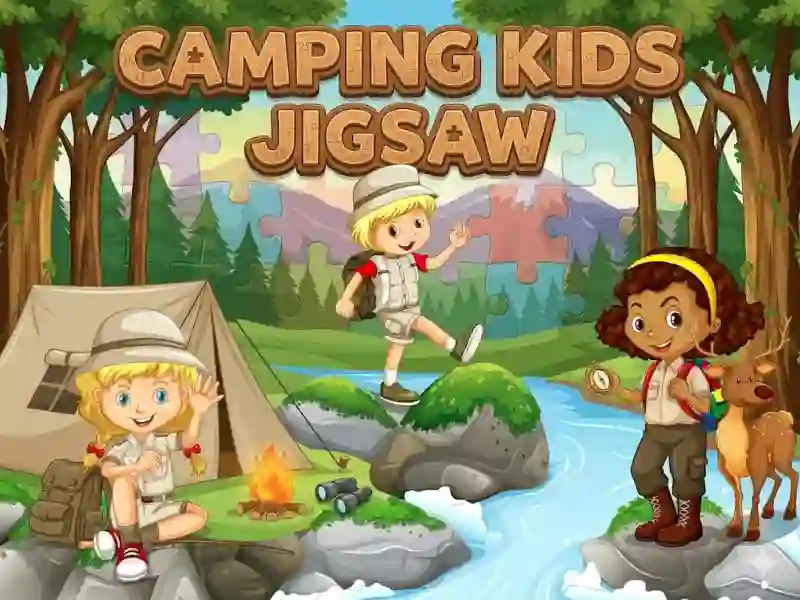 Igra Camping kids jigsaw spletu