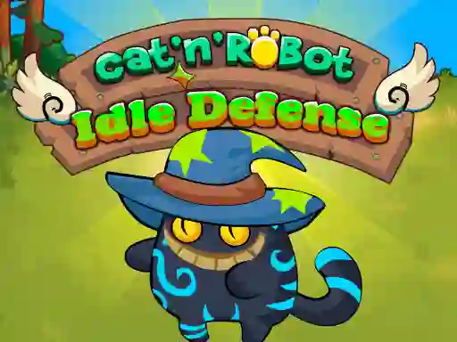 Igra Cat'n' Robot Idle Defense spletu