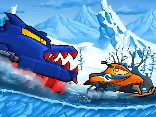 Igra Car Eats Car: Winter Adventure spletu