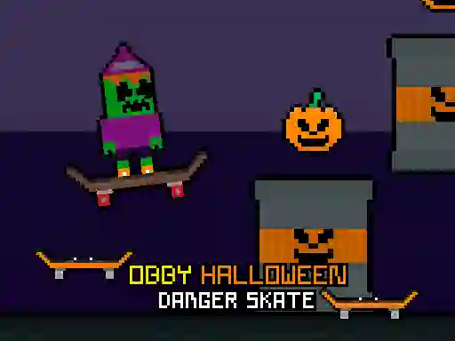 Igra Obby Halloween Danger Skate spletu