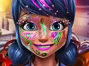 Igra Dotted girl new year makeup spletu
